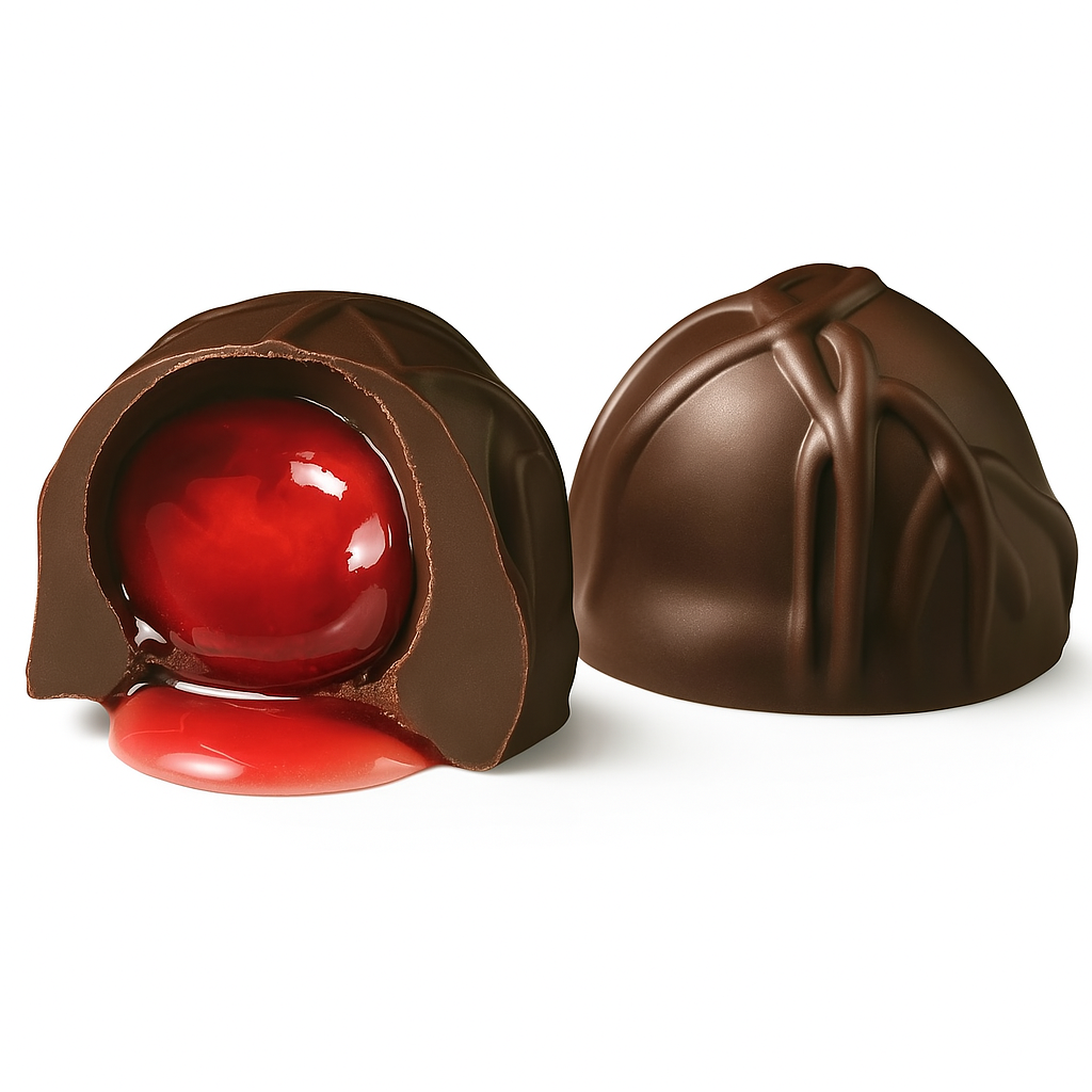 Andy Anand Sugar - Free Belgian Dark Chocolate Cherry Cordials Truffles, 25 pc – Plant - Based, Liquid Center, Diabetic - Friendly, Birthday Gift Box