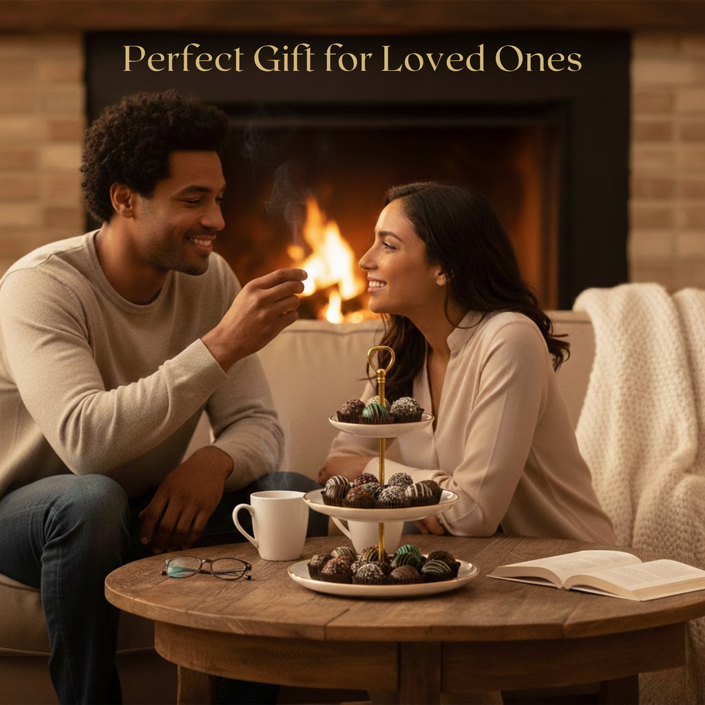 Andy Anand Gluten - Free Belgian Dark Chocolate Truffles, 16 pc, 8 oz – Champagne, Rum, Amaretto & Black Forest, Birthday & Holiday Gift