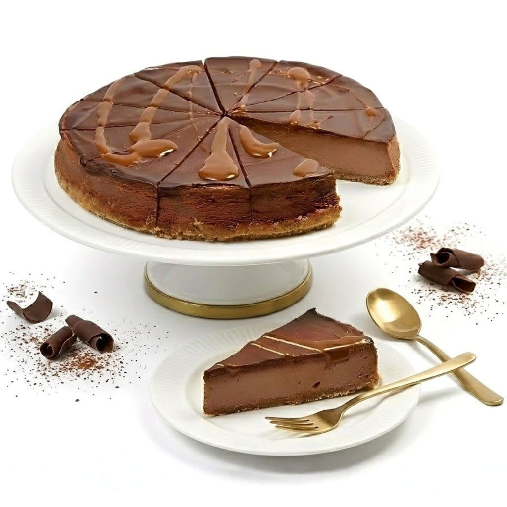 Andy Anand Chocolate Fudge Cheesecake, 9 - Inch, 2 lb – Freshly Baked, Real California Cream Cheese, No Preservatives, Birthday & Holiday Gift