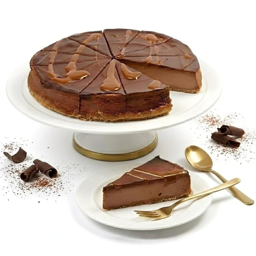 Andy Anand Chocolate Fudge Cheesecake, 9 - Inch, 2 lb – Freshly Baked, Real California Cream Cheese, No Preservatives, Birthday & Holiday Gift