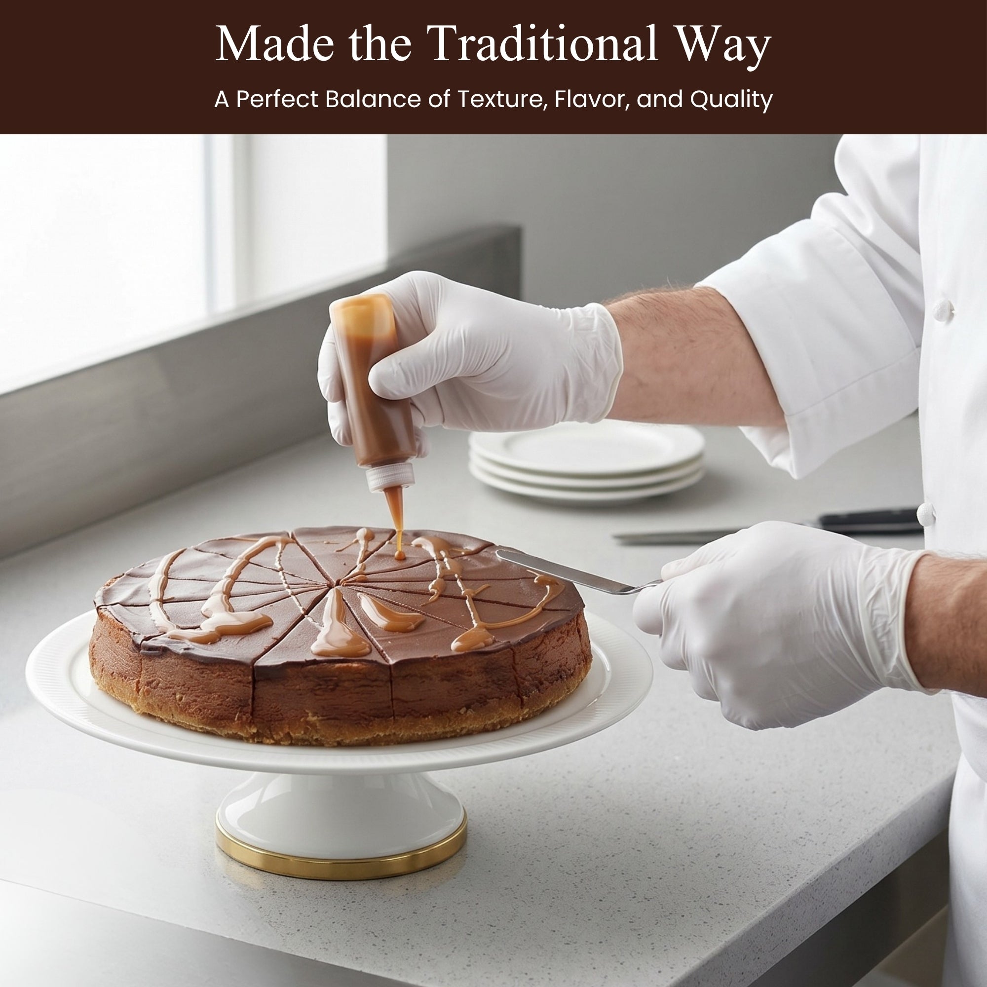 Andy Anand Chocolate Fudge Cheesecake, 9 - Inch, 2 lb – Freshly Baked, Real California Cream Cheese, No Preservatives, Birthday & Holiday Gift