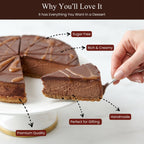 Andy Anand Chocolate Fudge Cheesecake, 9 - Inch, 2 lb – Freshly Baked, Real California Cream Cheese, No Preservatives, Birthday & Holiday Gift