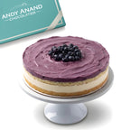 Andy Anand Sugar - Free Blueberry Lemon Mousse Cake, 2.6 lb – Keto & Diabetic - Friendly, Tangy Lemon Ganache, No Preservatives, Birthday Gift