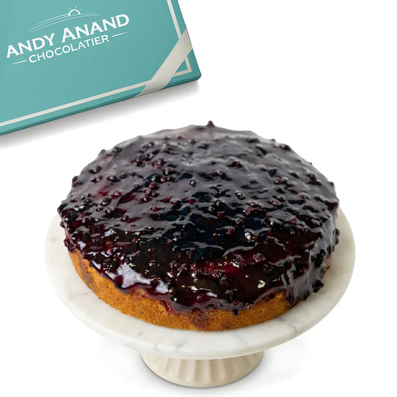 Andy Anand Sugar - Free Dunked Blueberry Cake, 2.5 lb – Keto & Diabetic - Friendly, Fresh Blueberry Juice Infused, No Preservatives Gift Box