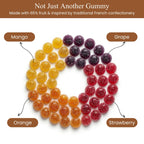 Andy Anand French Pates de Fruits Fruit Jellies, 65% Fruit, 24 pc – Imported French Candy Confection, Natural Fruit Flavors, Gourmet Birthday & Holiday Gift