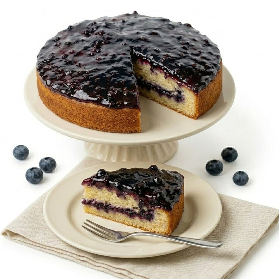Andy Anand Sugar - Free Gluten - Free Blueberry Cake, 2.5 lb – Keto & Diabetic - Friendly, Real Blueberries, Birthday & Holiday Gift