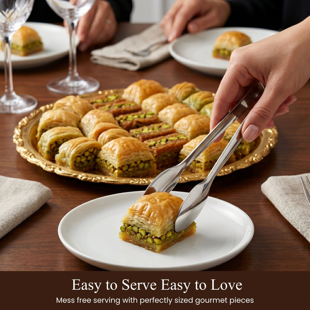 Andy Anand Sugar - Free Turkish Baklava, 26 pc, 8.8 oz – Pistachio, Walnut & Hazelnut, Flaky Phyllo, Diabetic - Friendly Birthday Gift Box