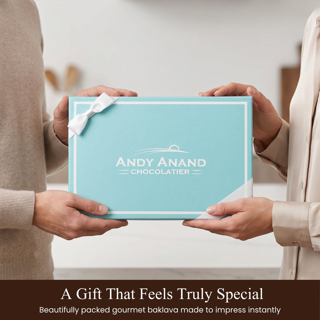 Andy Anand Sugar - Free Turkish Baklava, 26 pc, 8.8 oz – Pistachio, Walnut & Hazelnut, Flaky Phyllo, Diabetic - Friendly Birthday Gift Box
