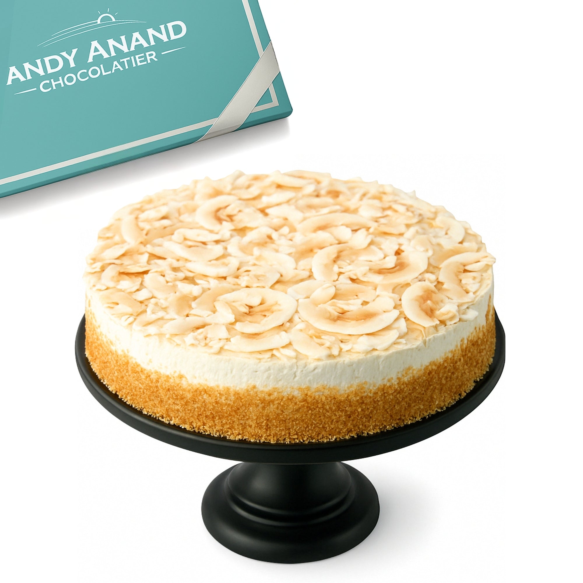Andy Anand Lemon Coconut Cake, 9 - Inch, 2.9 lb – Vegan Gluten - Free & Dairy - Free, Fresh Meyer Lemon & Toasted Coconut, Birthday & Holiday Gift
