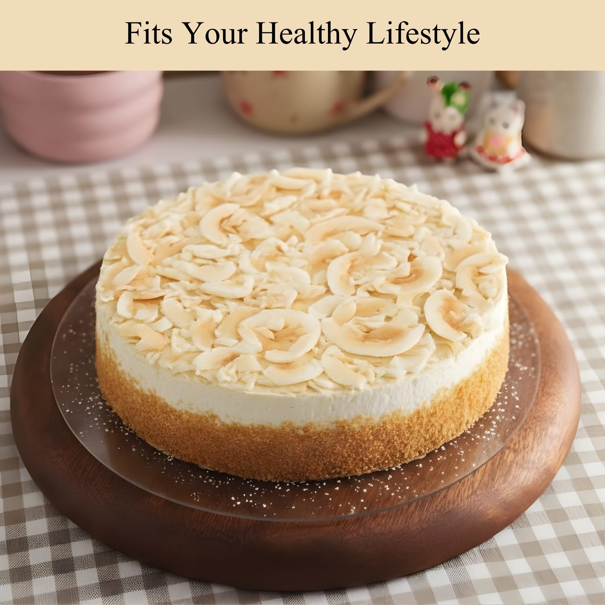 Andy Anand Lemon Coconut Cake, 9 - Inch, 2.9 lb – Vegan Gluten - Free & Dairy - Free, Fresh Meyer Lemon & Toasted Coconut, Birthday & Holiday Gift