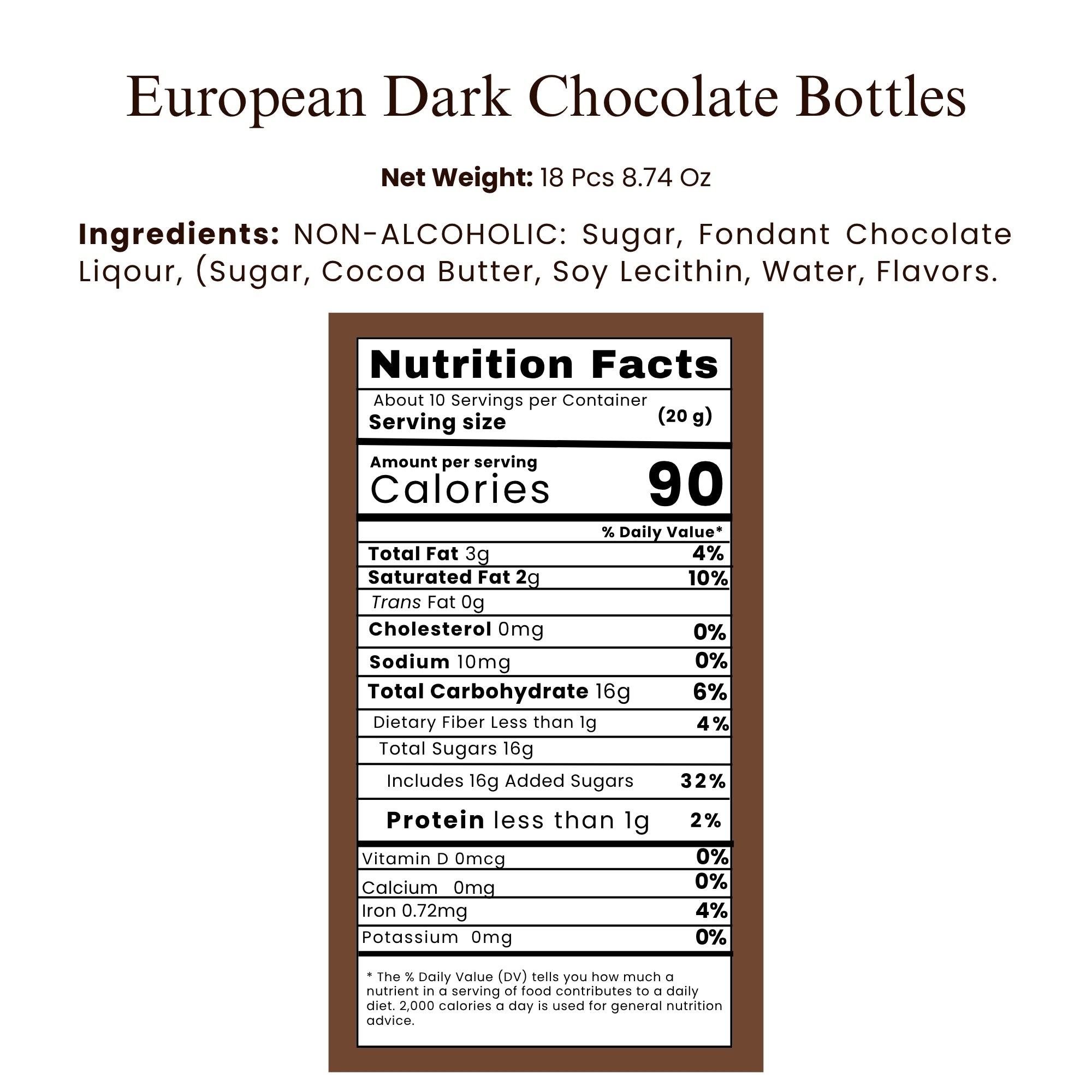 Andy Anand European Dark Chocolate Assortment, 18 pc – Premium Flavor - Inspired Selection, Rich & Intense Gourmet Chocolates, Birthday Gift