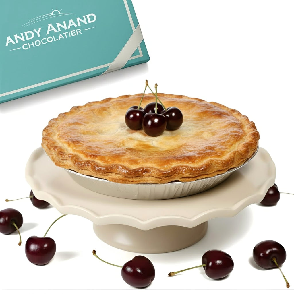 Andy Anand Sugar - Free Cherry Pie, 2.9 lb – Keto & Diabetic - Friendly, Whole Cherries, Flaky Crust, No Added Sugar, Birthday & Holiday Gift