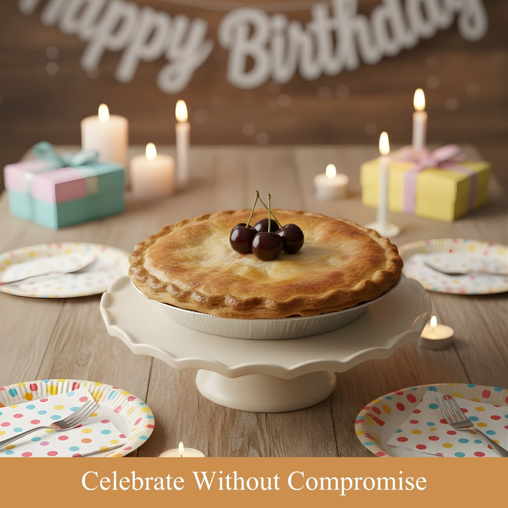 Andy Anand Sugar - Free Cherry Pie, 2.9 lb – Keto & Diabetic - Friendly, Whole Cherries, Flaky Crust, No Added Sugar, Birthday & Holiday Gift