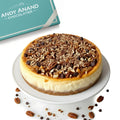 Andy Anand Turtle Cheesecake, 9 - Inch, 2 lb – Caramel, Chocolate Chips & Nuts, California Cream Cheese, No Preservatives, Birthday Gift Box