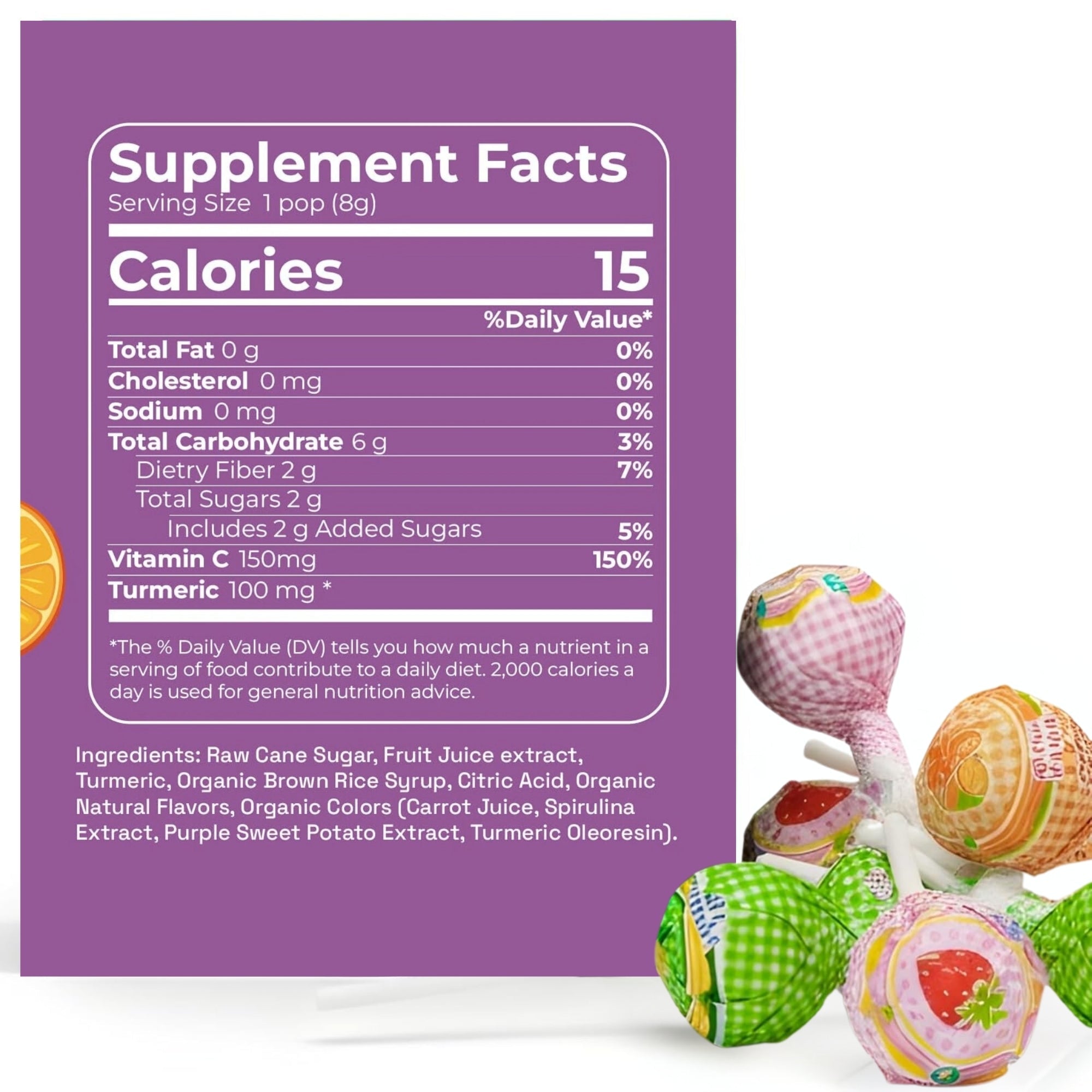 Andy Anand Sugar - Free Vitamin C Lollipops, 29 ct, 8.8 oz – Real Fruit Juice, Keto, Kids Immune Support, Birthday & Holiday Gift Box