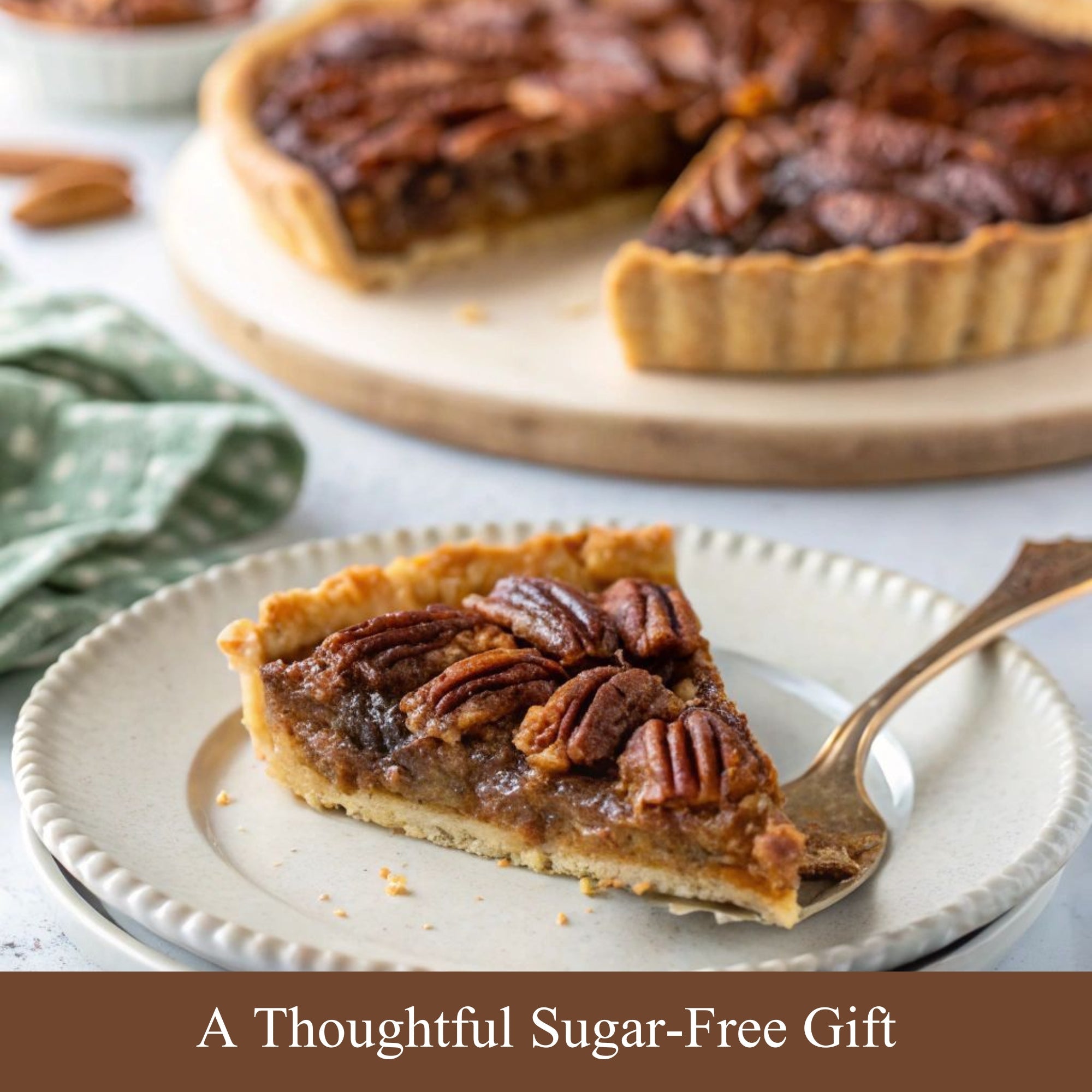 Andy Anand Sugar - Free Dark Chocolate Pecan Pie, 2 lb – Keto & Diabetic - Friendly, Real Toasted Pecans, Flaky Crust, Birthday & Holiday Gift