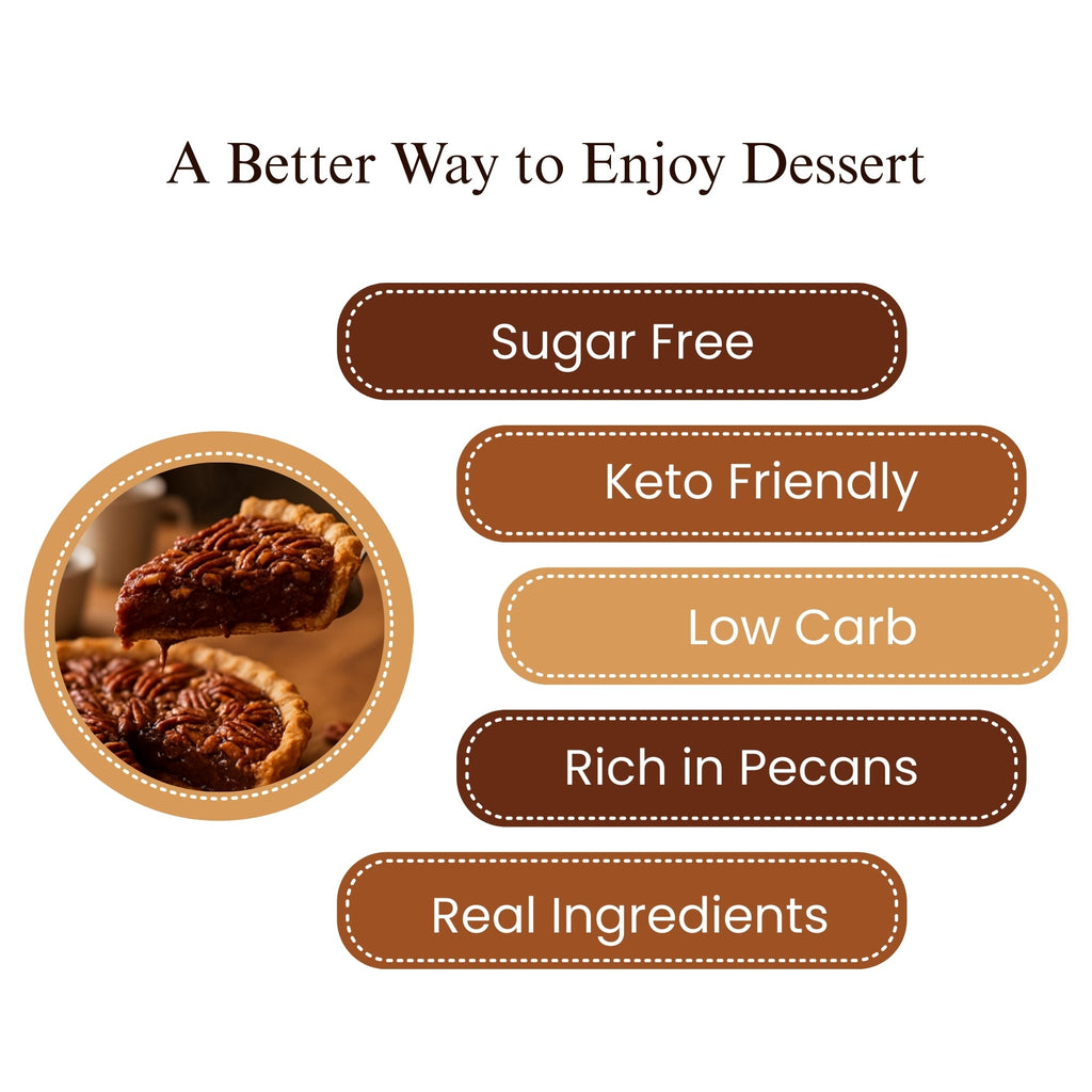 Andy Anand Sugar - Free Dark Chocolate Pecan Pie, 2 lb – Keto & Diabetic - Friendly, Real Toasted Pecans, Flaky Crust, Birthday & Holiday Gift