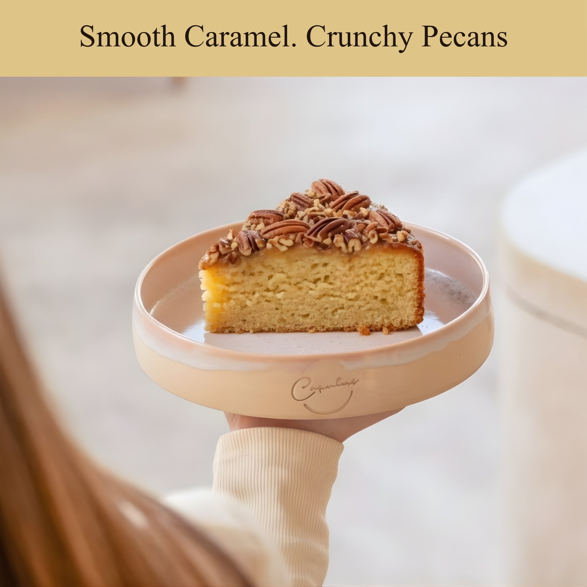 Andy Anand Caramel Pecan Cake, 9 - Inch, 2.8 lb – Hand - Baked, Toasted Pecans, Caramel Drizzle, No Preservatives, Birthday & Holiday Gift