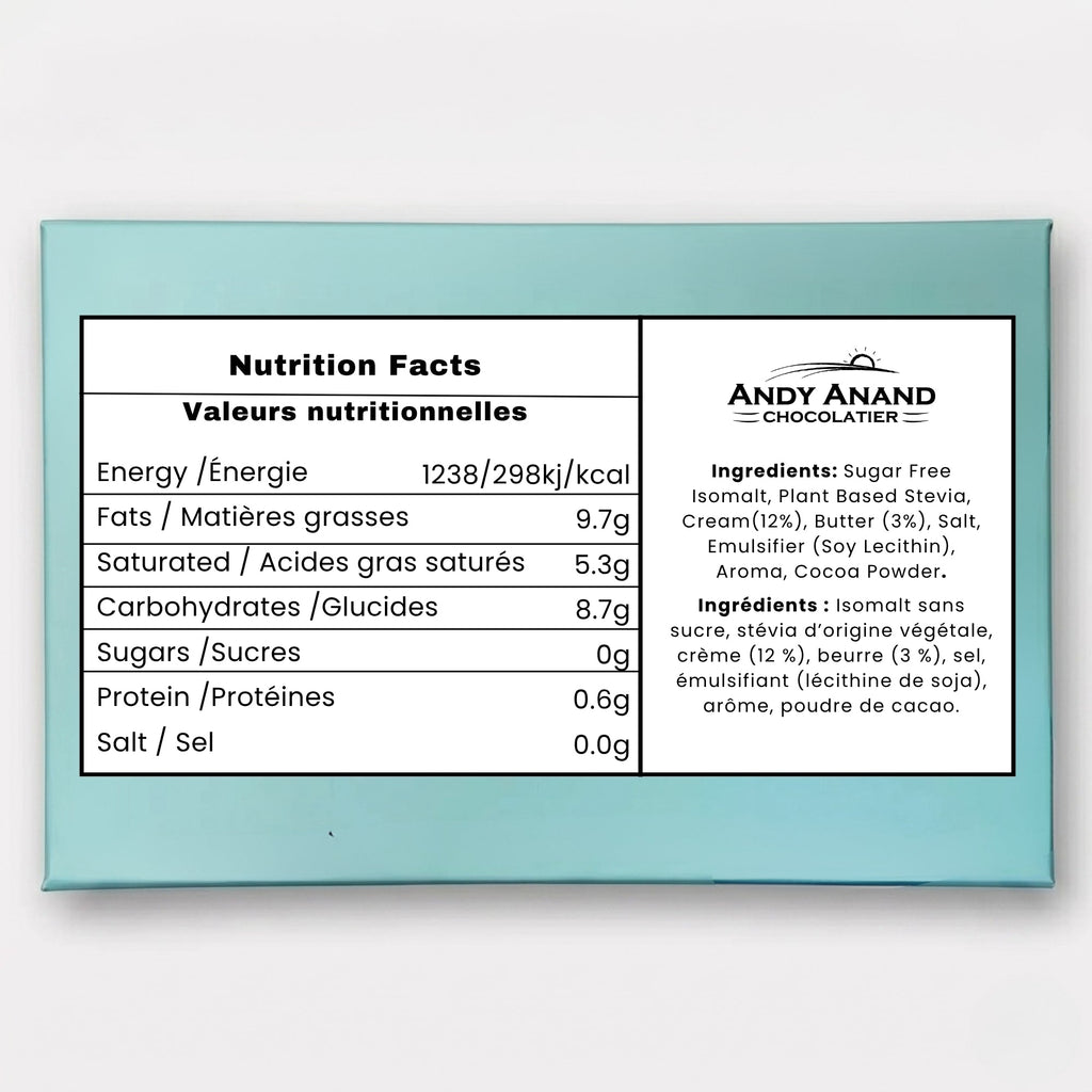 Andy Anand Sugar - Free European Butter Toffee Hard Candy, 40 pc, 7 oz – Stevia Sweetened, Keto & Diabetic - Friendly Gourmet Snack Gift Box