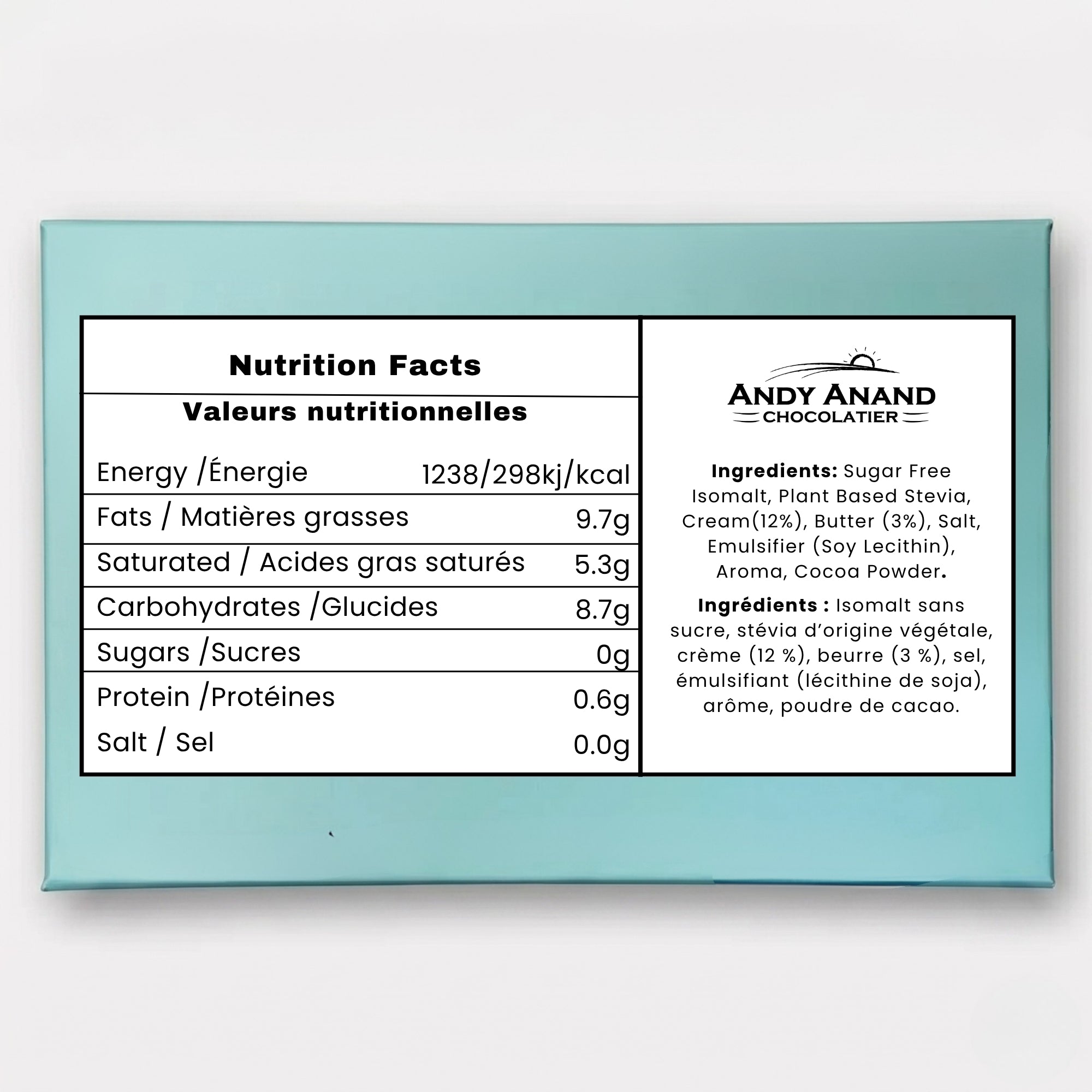 Andy Anand Sugar - Free European Butter Toffee Hard Candy, 40 pc, 7 oz – Stevia Sweetened, Keto & Diabetic - Friendly Gourmet Snack Gift Box
