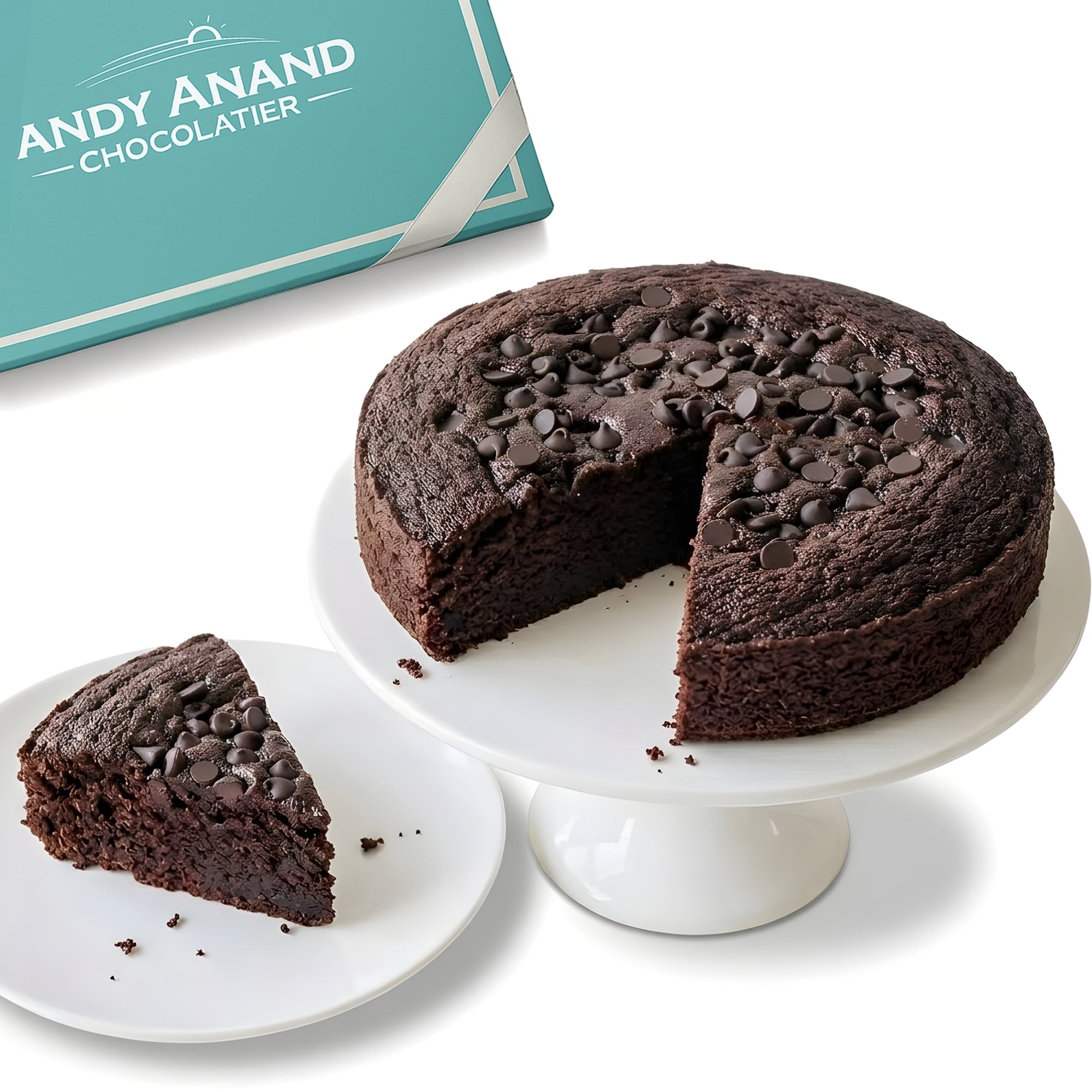 Andy Anand Sugar - Free Triple Chocolate Cake, Gluten - Free, 2.6 lb – Keto & Diabetic - Friendly, No Preservatives, Birthday & Holiday Gift Box
