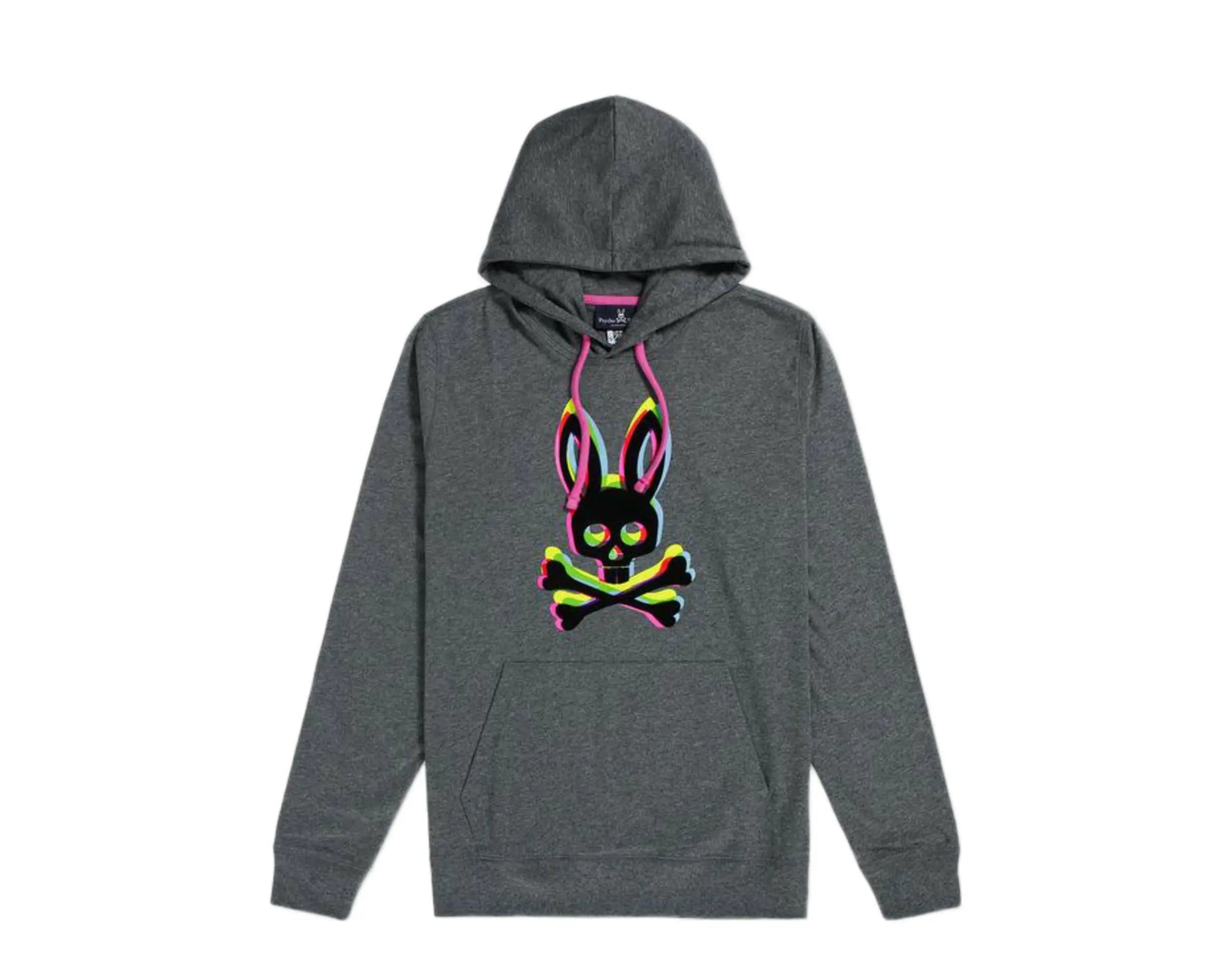 Psycho Bunny Holloway Men Hoodie Heather Silver
