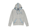 Psycho Bunny Priory Zip-Up Men Hoodie Heather Grey/Blue