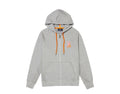 Psycho Bunny Drake Zip-Up Men Hoodie Heather Grey/Orange