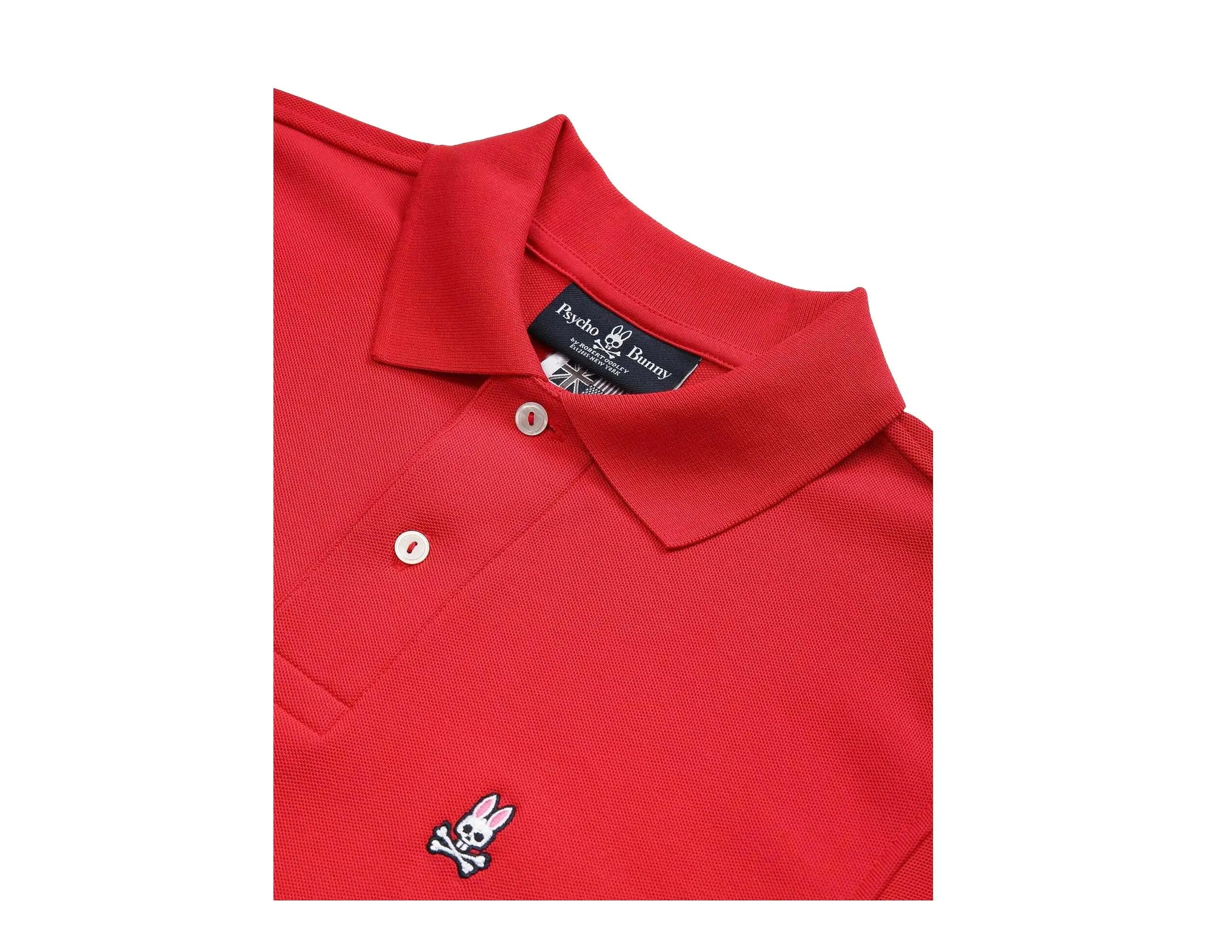 Psycho Bunny Classic Polo Men Shirt Brilliant Red