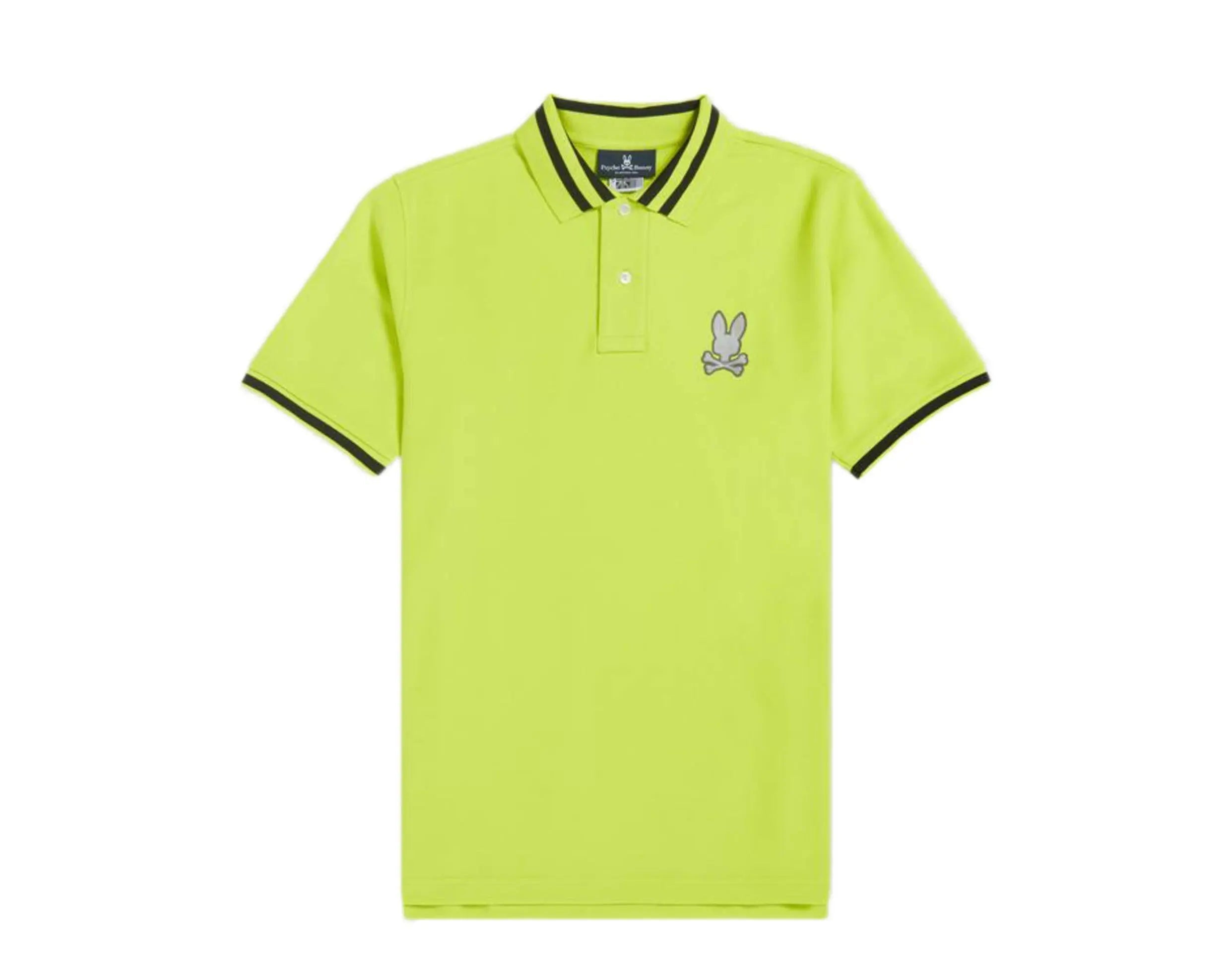 Psycho Bunny Rushup Men Polo Shirt Safety Yellow