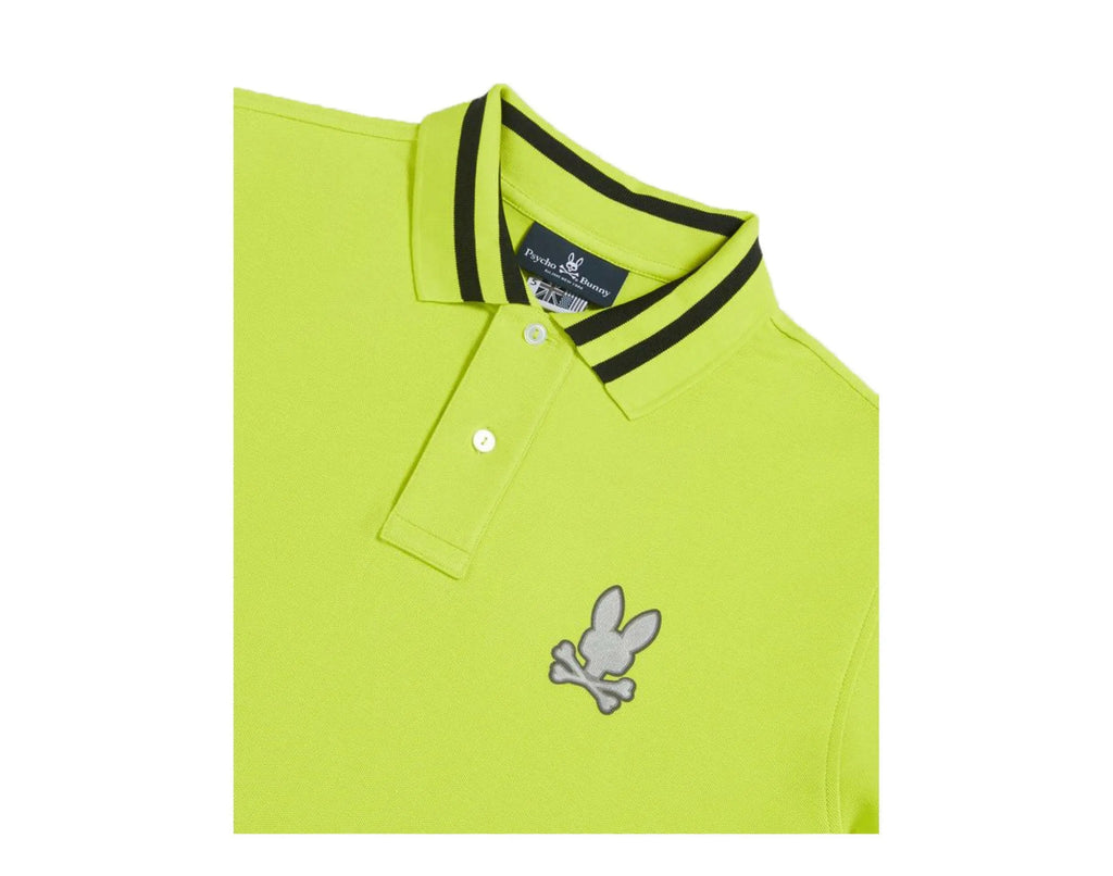 Psycho Bunny Rushup Men Polo Shirt Safety Yellow