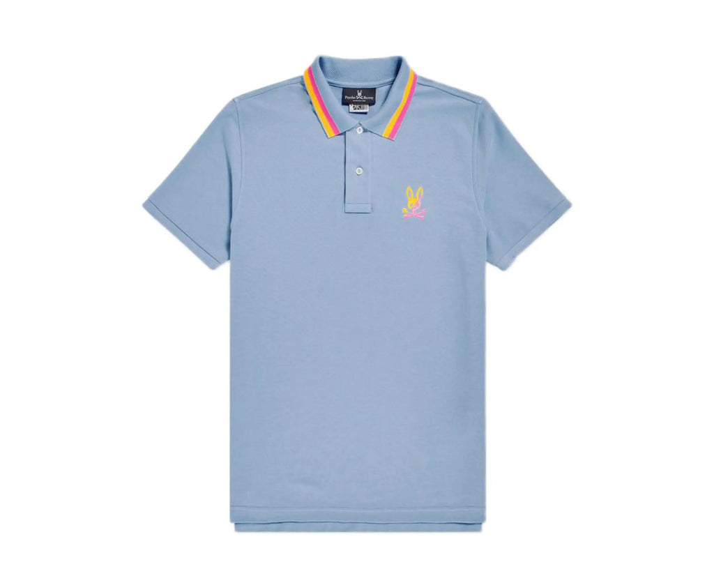Psycho Bunny Surrey Men Polo Shirt Cayman Blue