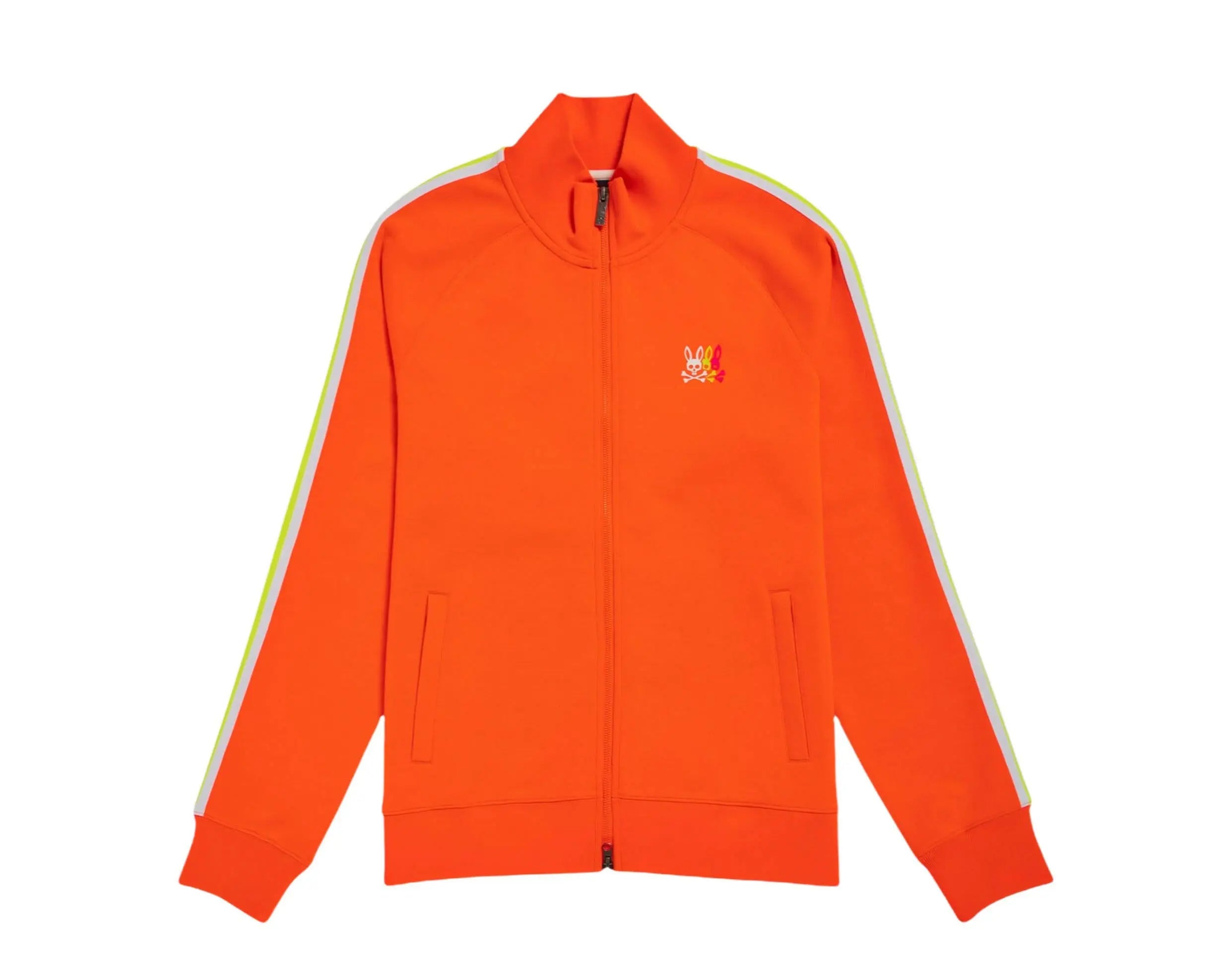 Psycho Bunny Abbott Men Track Jacket Neon Flame