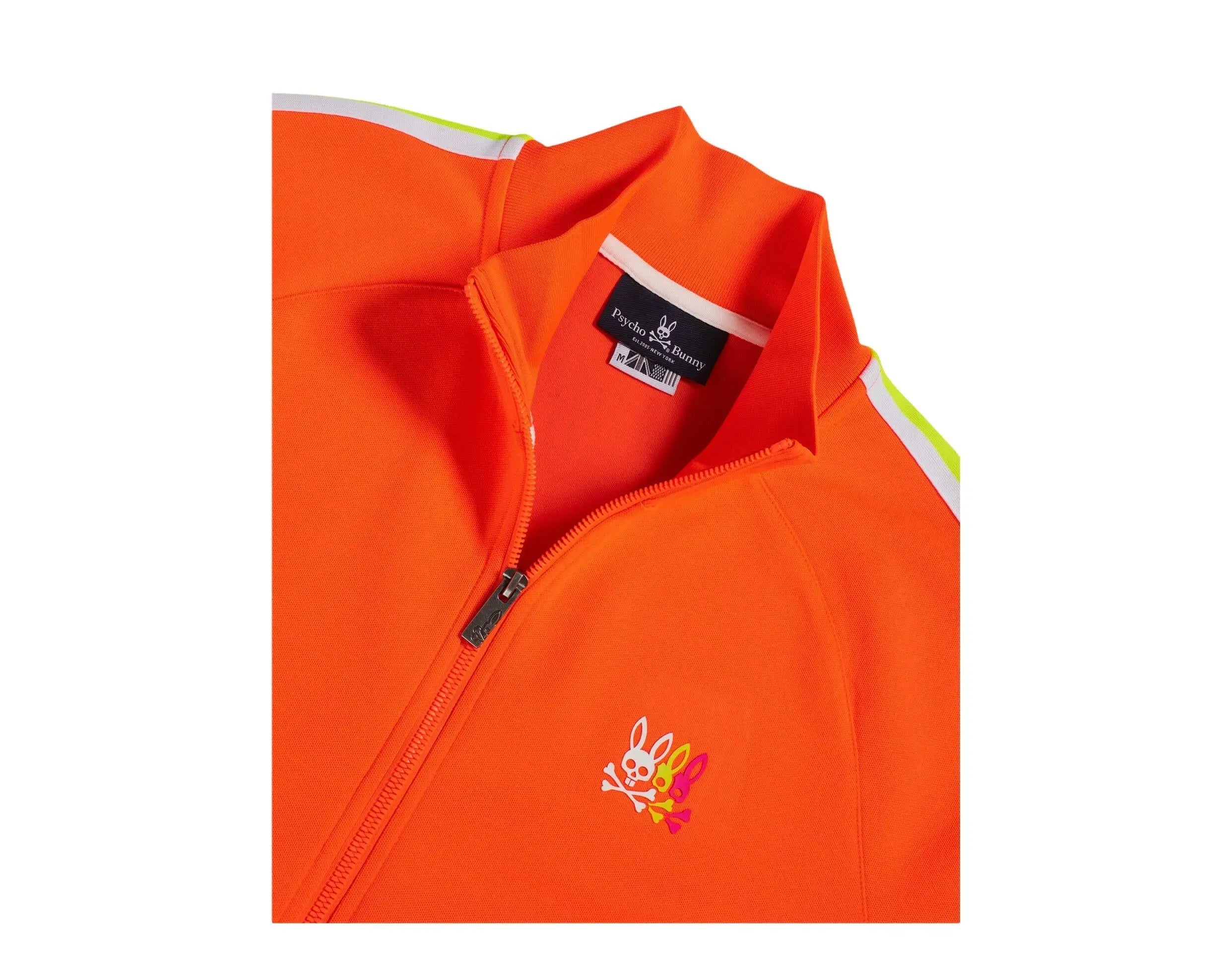 Psycho Bunny Abbott Men Track Jacket Neon Flame