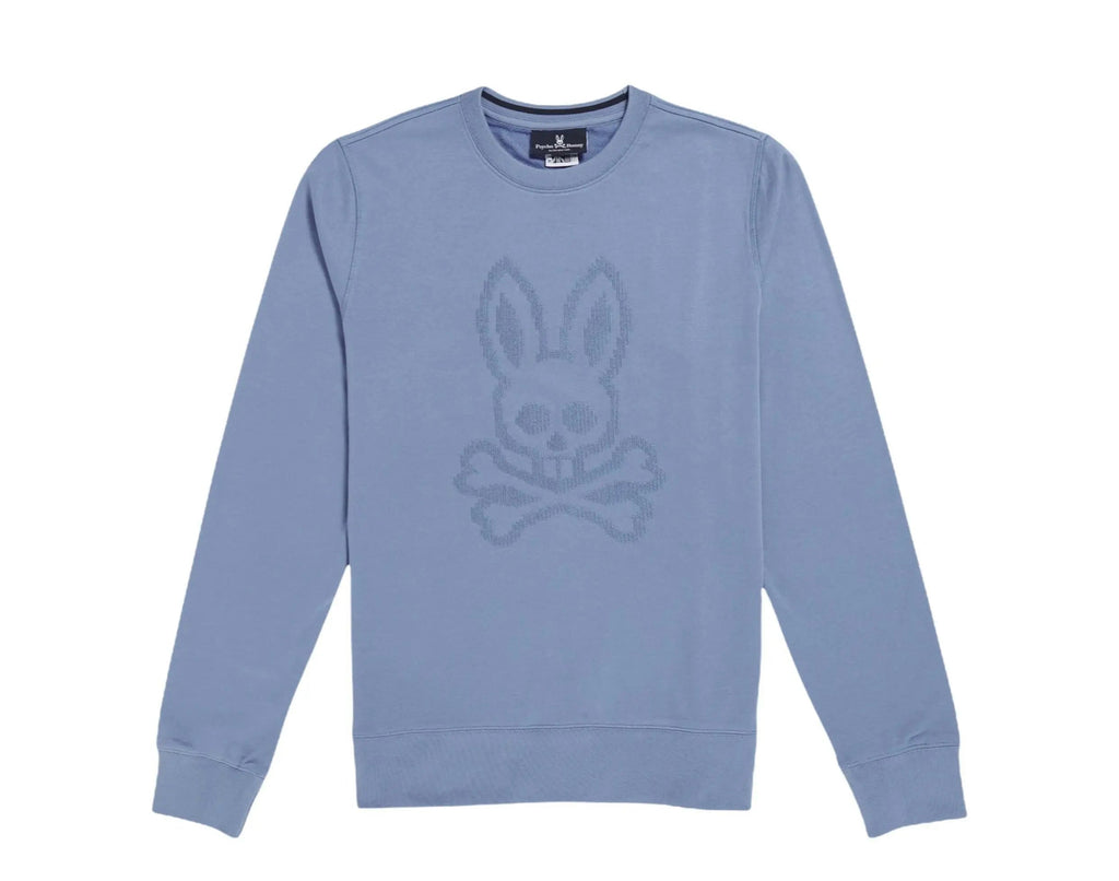 Psycho Bunny Siddick Logo Men Sweatshirt Big Country Blue