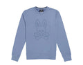 Psycho Bunny Siddick Logo Men Sweatshirt Big Country Blue