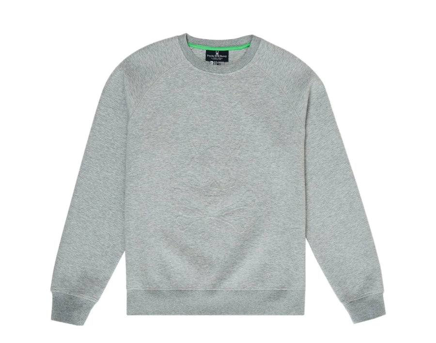 Psycho Bunny Folgate Embossed Logo Men Sweatshirt Heather Grey