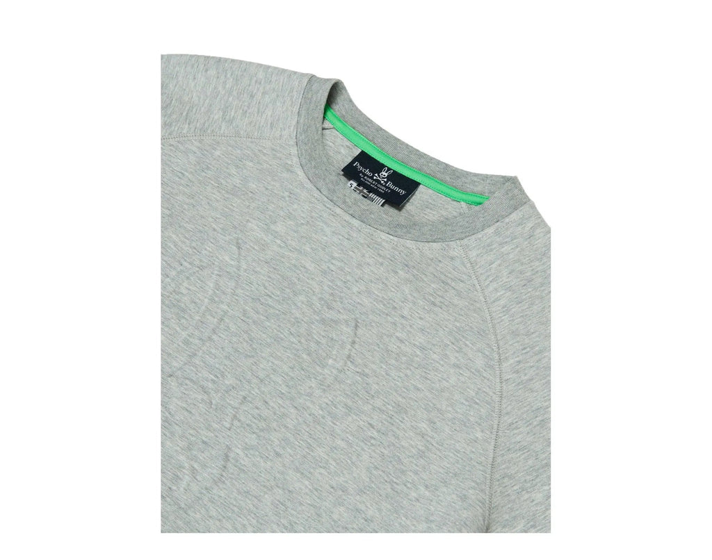 Psycho Bunny Folgate Embossed Logo Men Sweatshirt Heather Grey