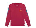 Psycho Bunny Egremont Men Long Sleeve Tee Shirt Cranberry