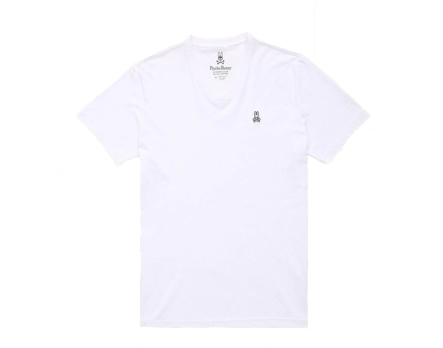 Psycho Bunny Classic V-Neck Men T-Shirt White