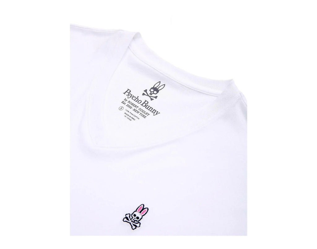 Psycho Bunny Classic V-Neck Men T-Shirt White