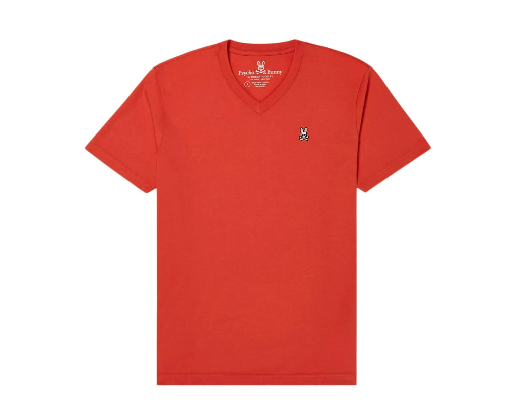 Psycho Bunny Classic V-Neck Men T-Shirt Ninja Red