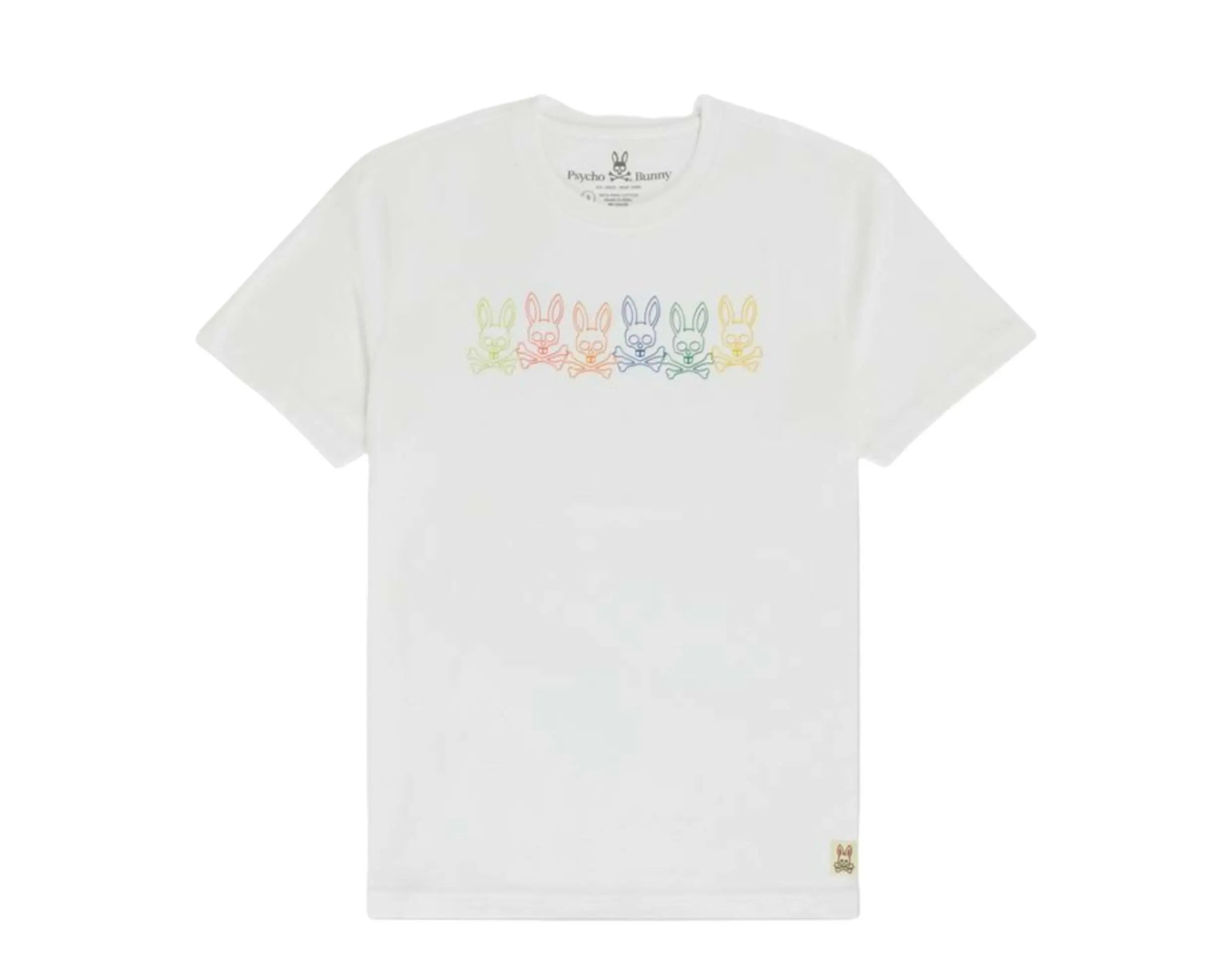 Psycho Bunny Barbon Graphic Men T‑Shirt White