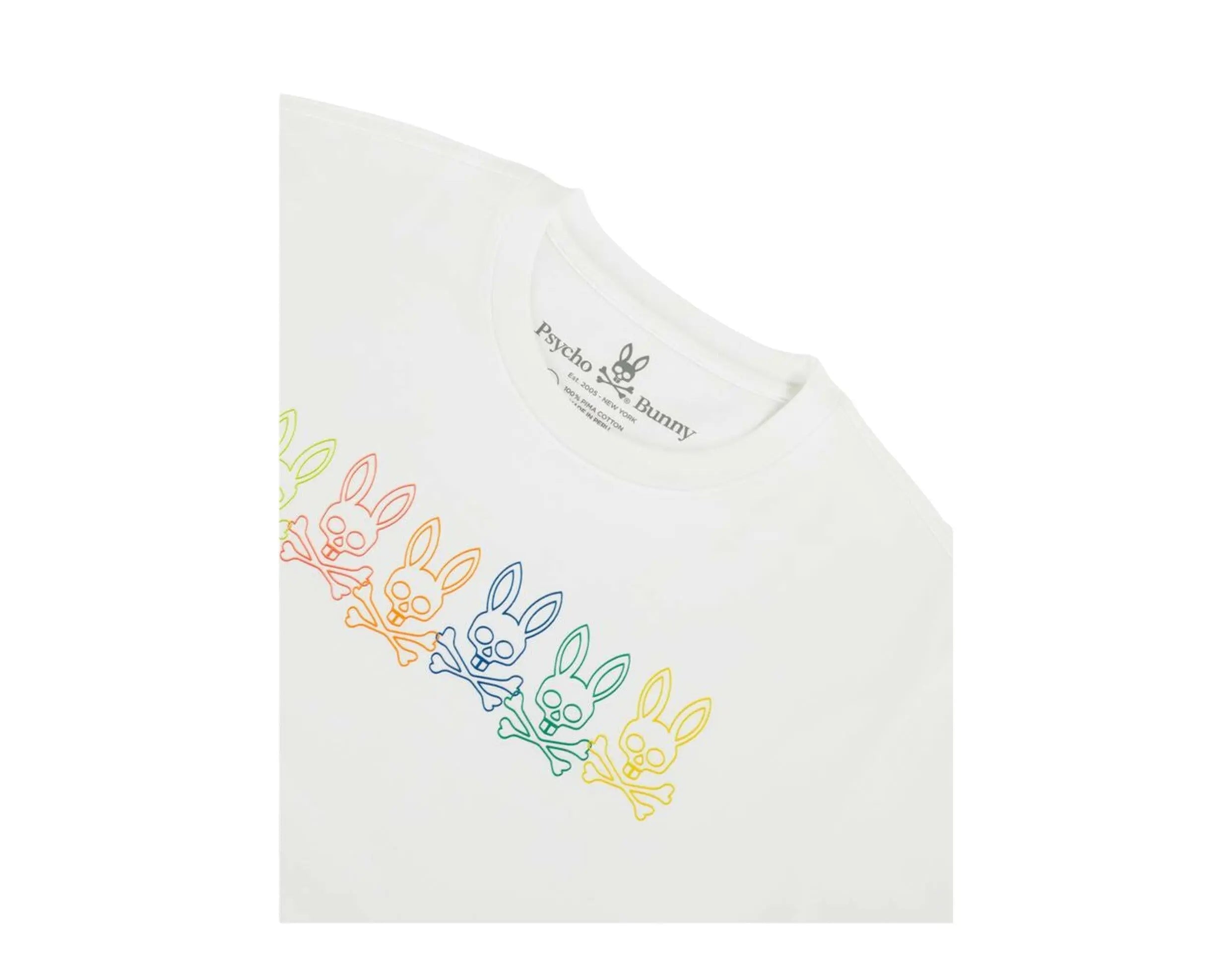 Psycho Bunny Barbon Graphic Men T‑Shirt White