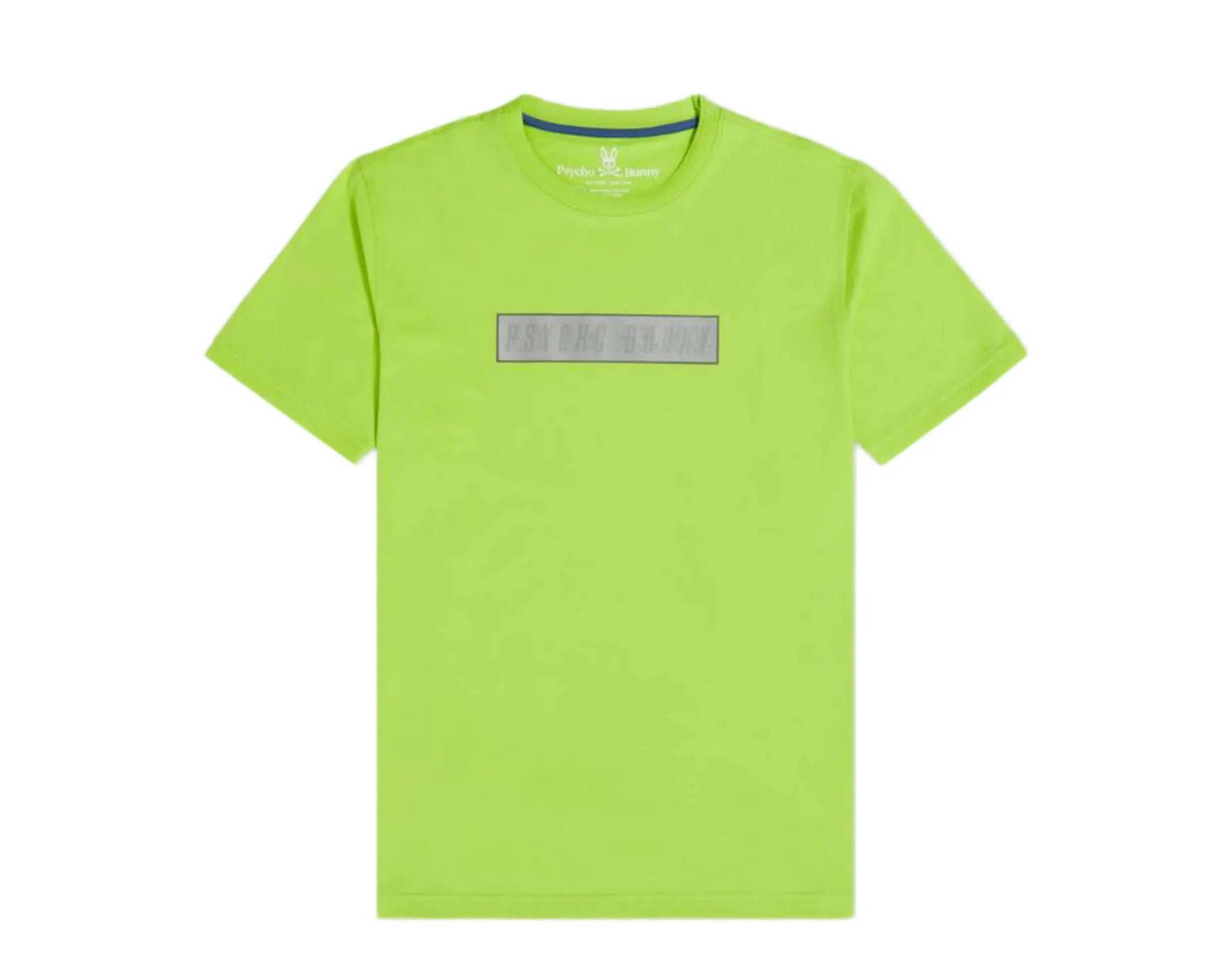 Psycho Bunny Rushup Reflective Men T-Shirt Safety Yellow