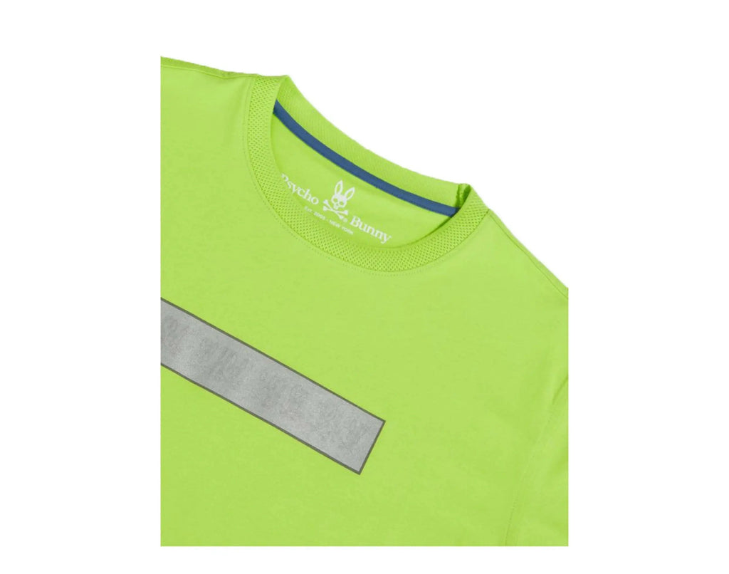 Psycho Bunny Rushup Reflective Men T-Shirt Safety Yellow