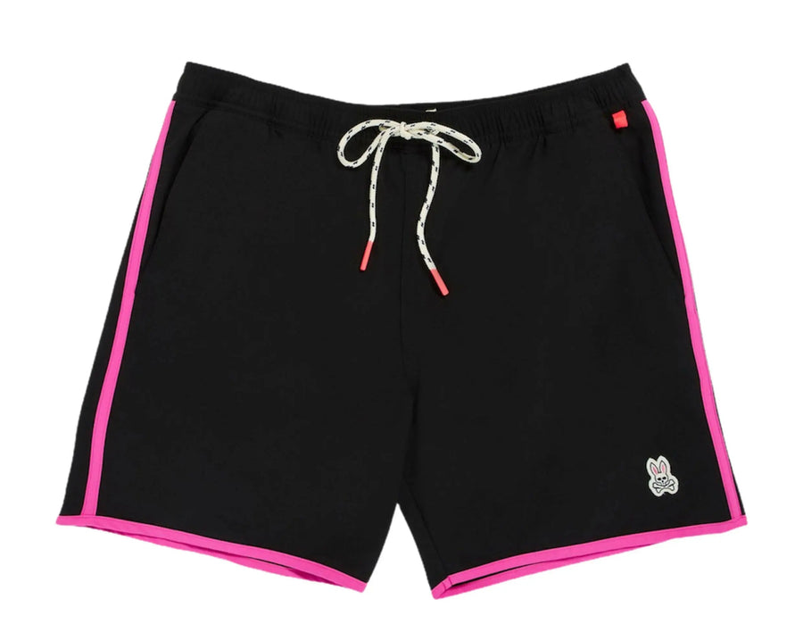 Psycho Bunny Holloway Men Swim Trunks Black