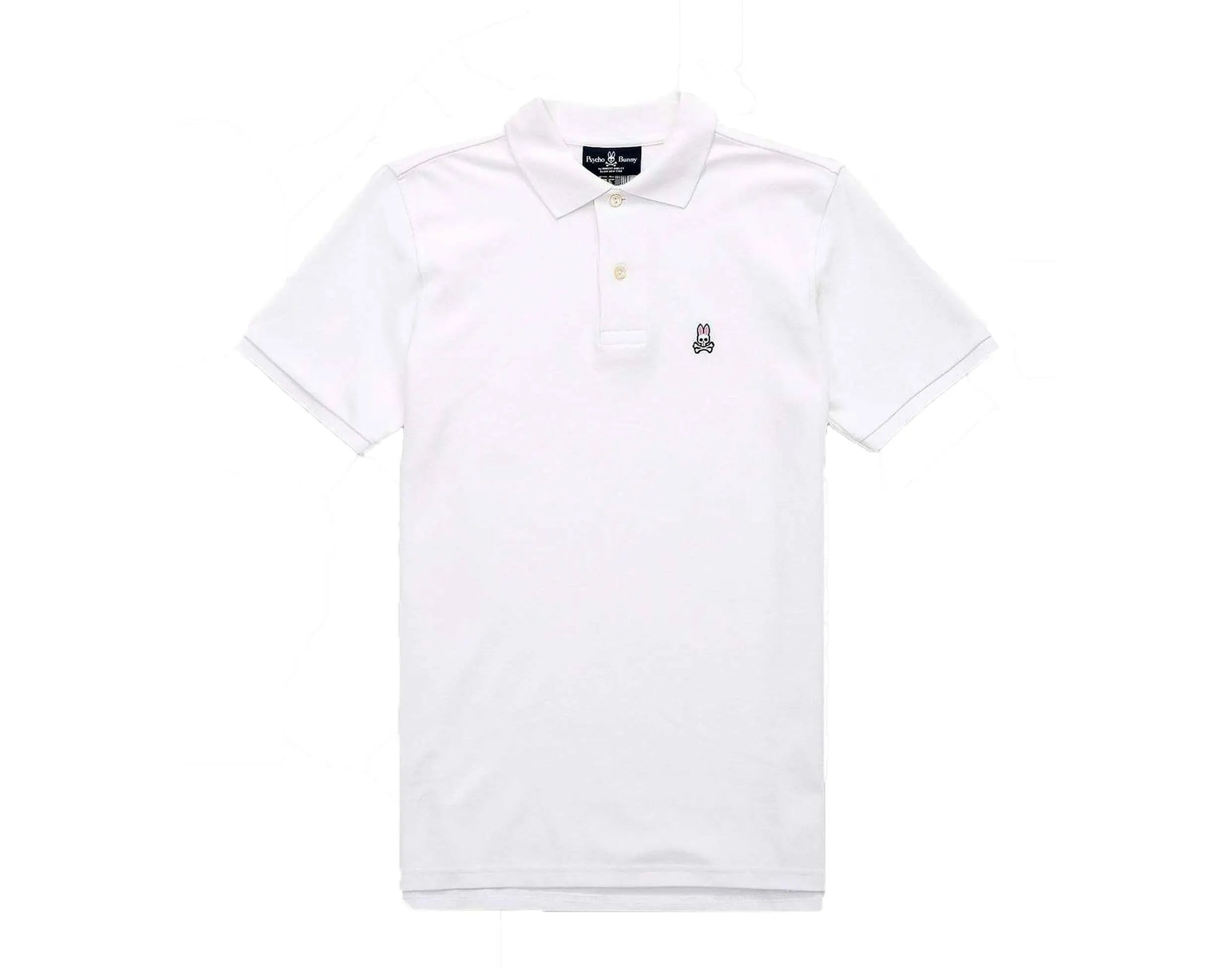 Psycho Bunny Classic Men Big and Tall Polo Shirt White