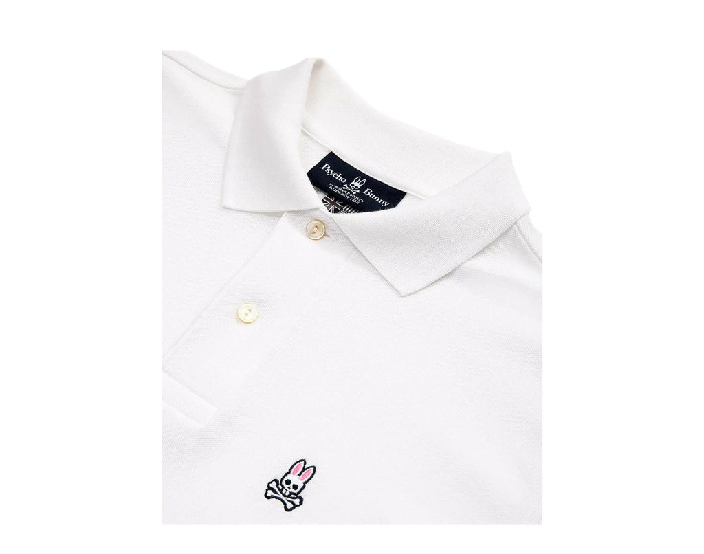 Psycho Bunny Classic Men Big and Tall Polo Shirt White