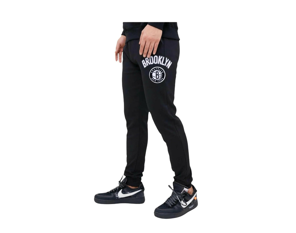 Pro Standard NBA Brooklyn Nets Stacked Logo Men Sweatpants Black